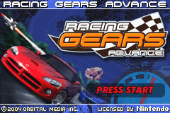 Racing Gears Advance Title Screen